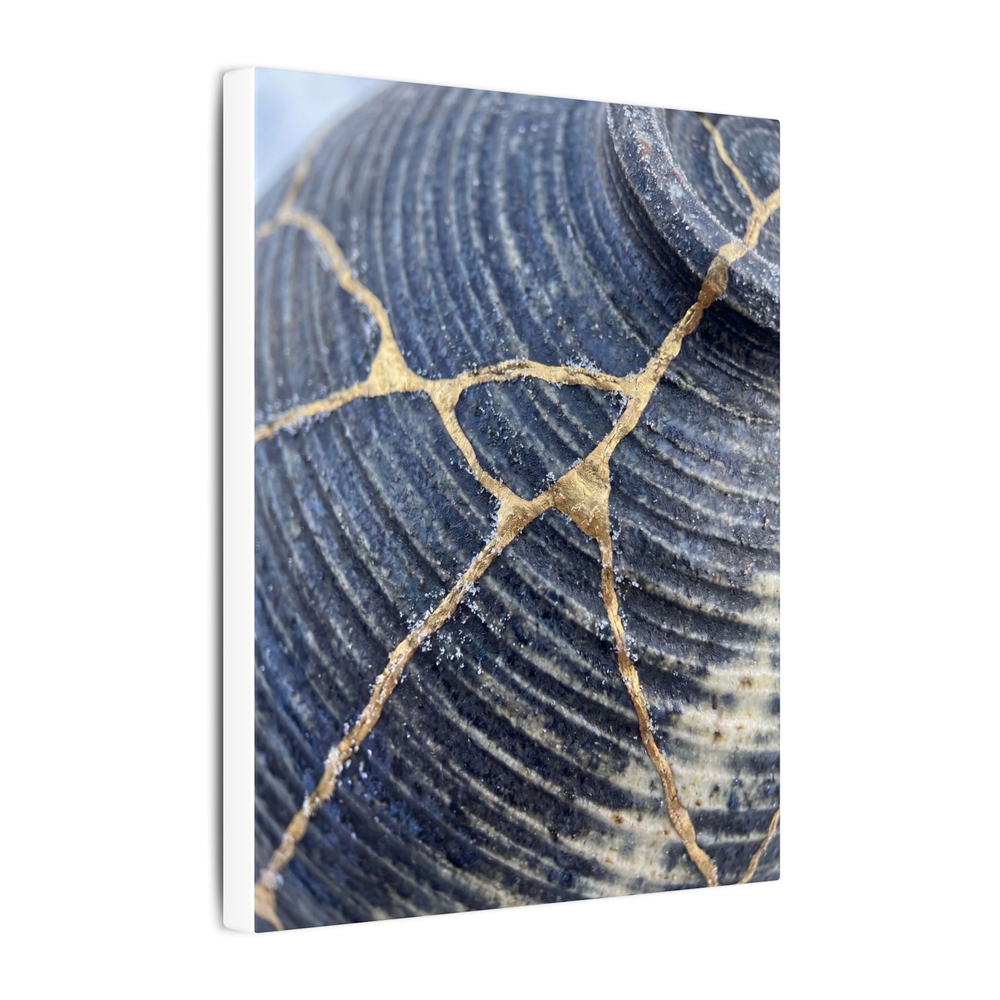 Shibui Water Ripple Canvas Art - Kintsugi Gold Repair