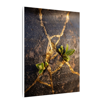 Rust Patina Gold Repair Canvas Art | Resilient Kintsugi Art
