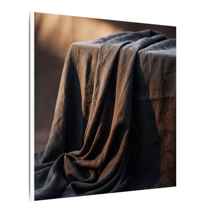Silk Drape Canvas Art | Winter Dark Japandi Shadow Zen Art