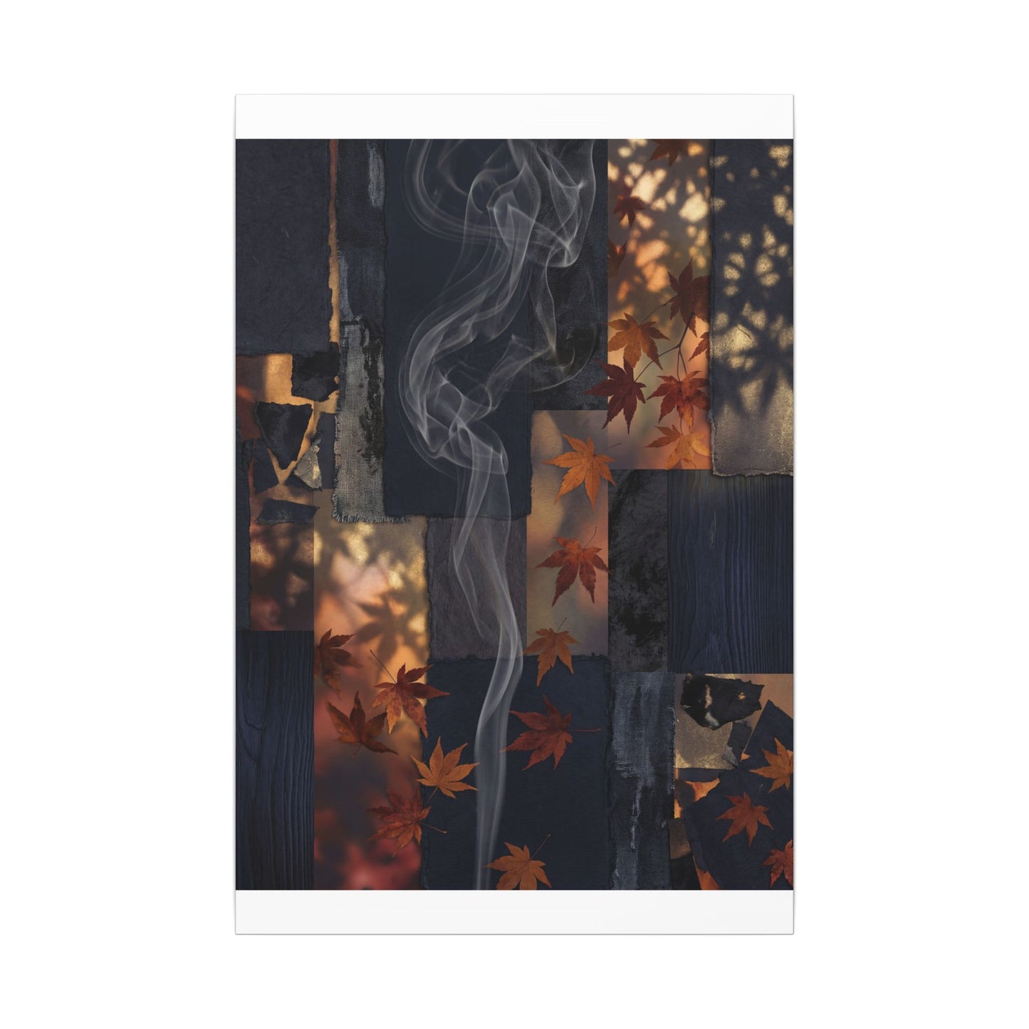 Autumn Incense Smoke Dark Texture Canvas Art | Sophisticated Decor