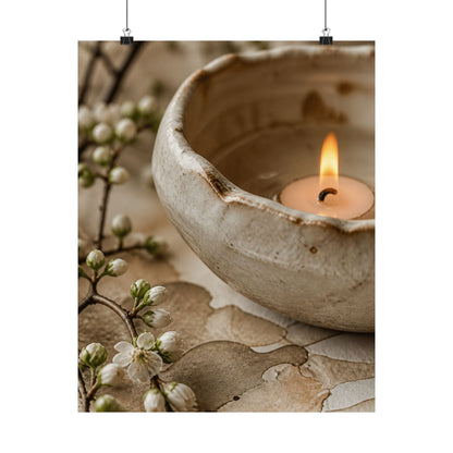 Kanso Ceramic Bowl Wall Art Print - Japandi Watercolor