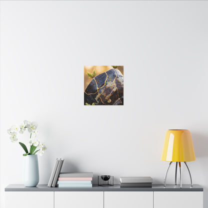 Fukinsei Rust Patina Canvas Art - Kintsugi Gold Repair