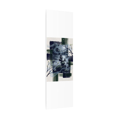 Moonlight River Stones Canvas Art - Zen Shibui