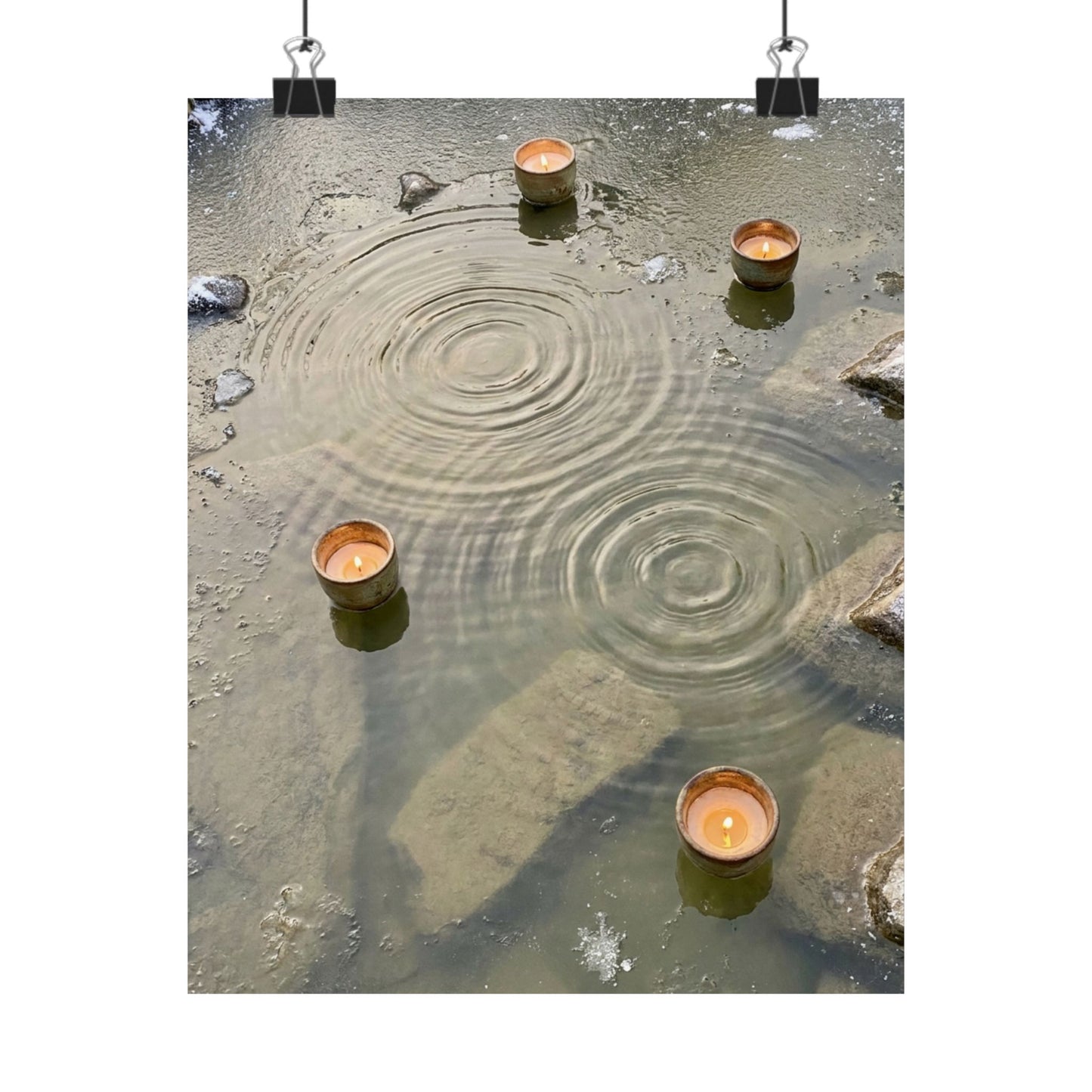 Fukinsei Water Ripple Wall Art Print - Japandi Japanese Pattern