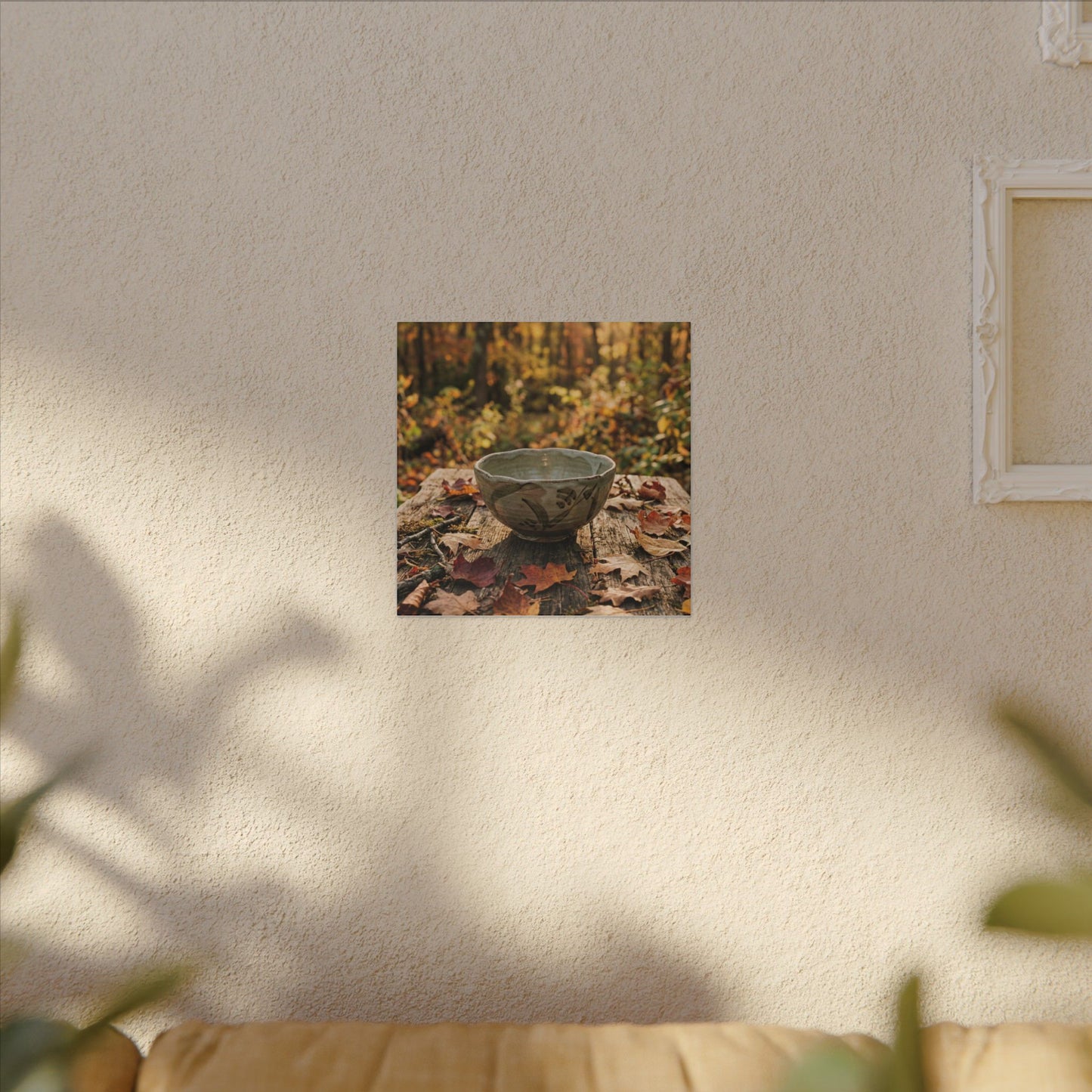 Golden Hour Ceramic Bowl Canvas Art - Japandi Fukinsei