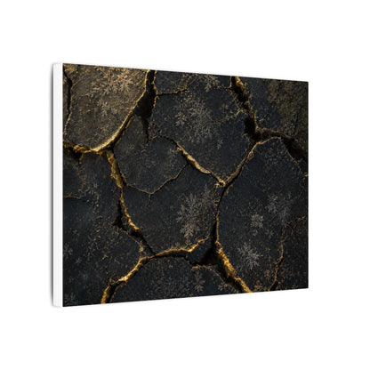 Cracked Earth Canvas Art | Winter Dark Japandi Shadow Zen Art
