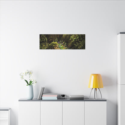 Golden Hour Silk Drape Canvas Art - Dark Japandi Datsuzoku
