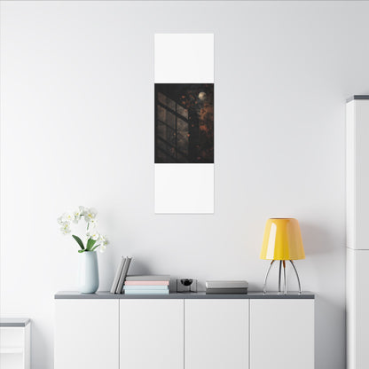 Sophisticated Shadow Play Canvas Art - Dark Texture Dark Japandi