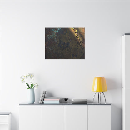 Golden Hour Rust Patina Canvas Art - Dark Japandi Ma