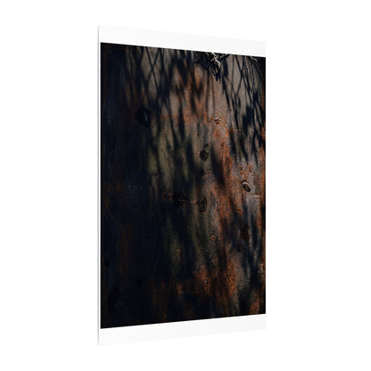 Rust Patina Shadow Zen Canvas Art | Luxurious Dark Japandi Art