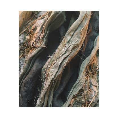 Silk Drape Winter Canvas Art | Japandi Cozy Design