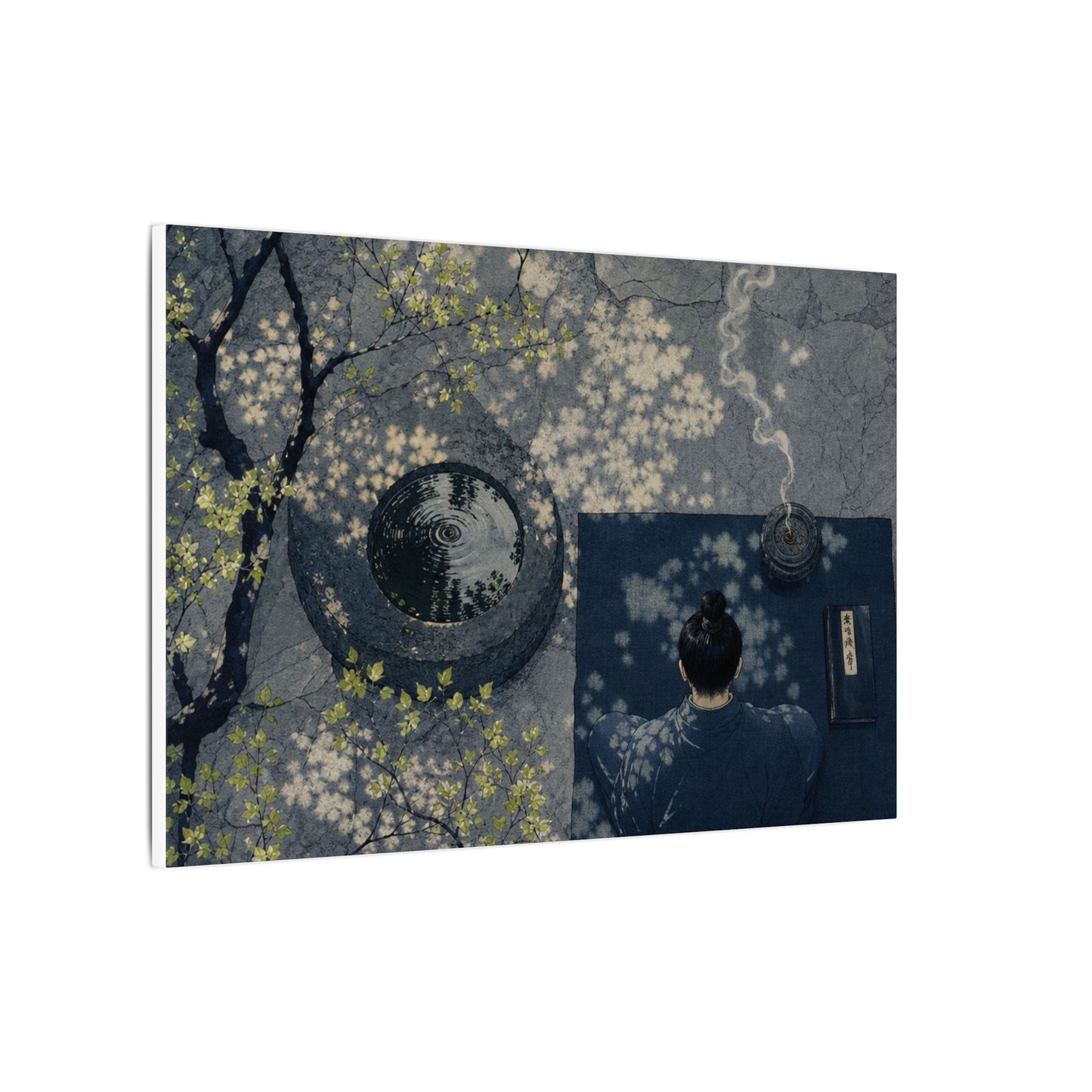 Spring Incense Smoke Ukiyo E Inspired Canvas Art | Tranquil Decor
