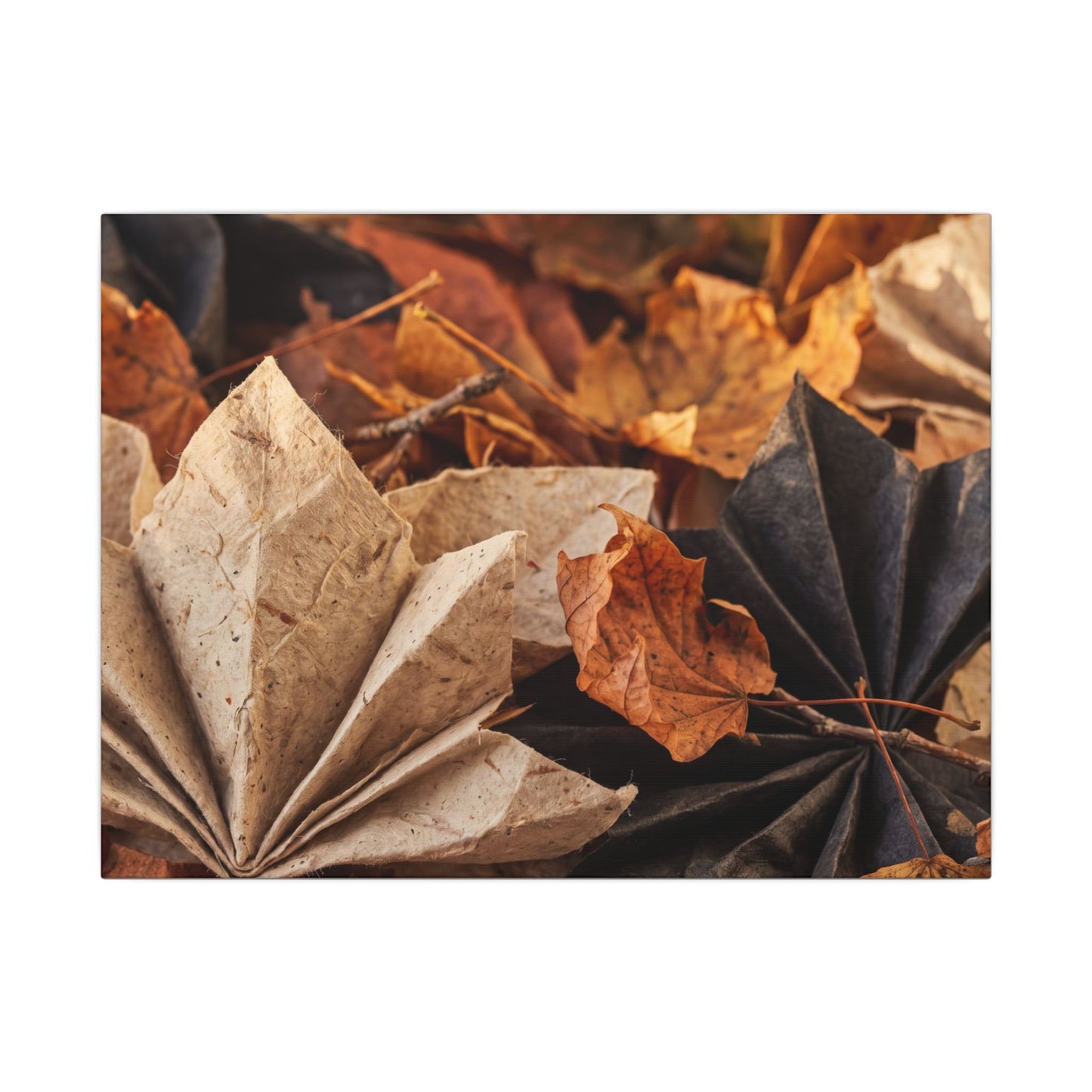 Paper Fold Texture Canvas Art | Elegant Japandi Art