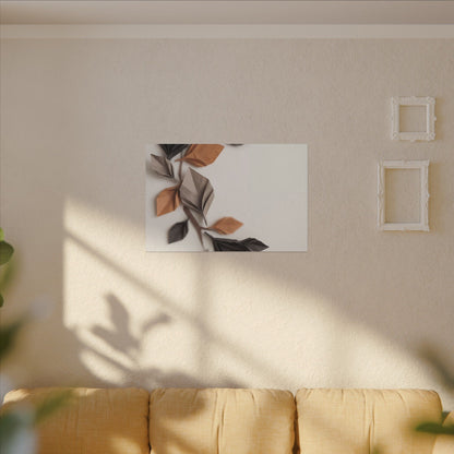 Paper Fold Autumn Canvas Art | Japandi Earthy Design