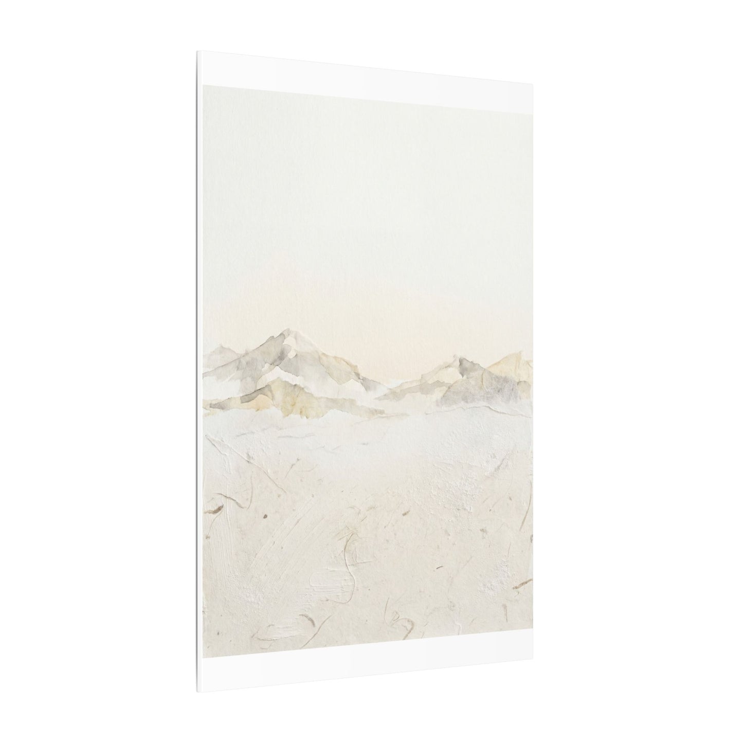 Mountain Mist Winter Canvas Art | Japandi Warm Design