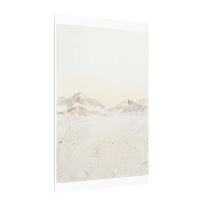 Mountain Mist Winter Canvas Art | Japandi Warm Design