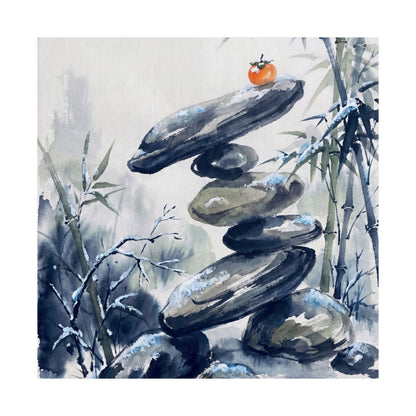 Moonlight River Stones Wall Art Print - Zen Datsuzoku