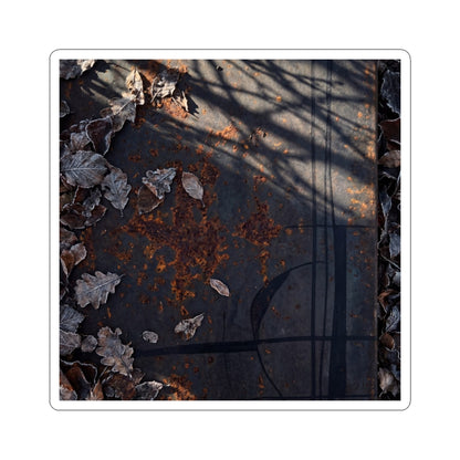 Rust Patina Sticker | Winter Dark Japandi Charcoal Ink Art Art Print