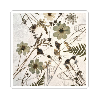 Dried Flowers Winter Sticker | Japandi Earthy Design Art Print