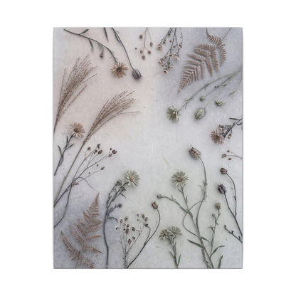 Dried Flowers Japanese Pattern Canvas Art | Elegant Japandi Art