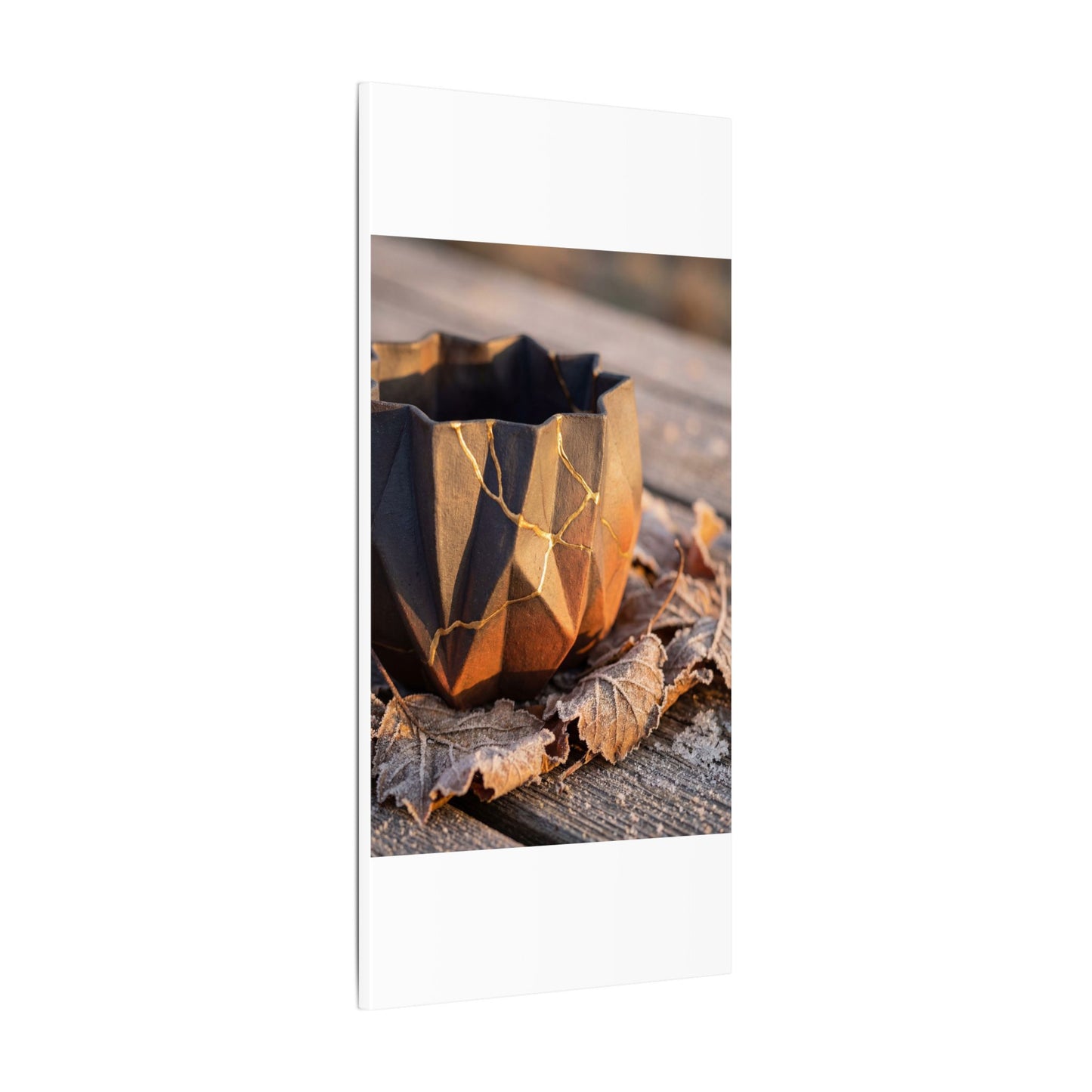 Paper Fold Gold Repair Canvas Art | Philosophical Kintsugi Art