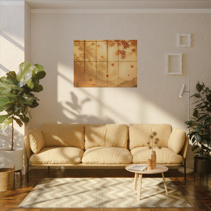Shoji Screen Texture Canvas Art | Earthy Japandi Art
