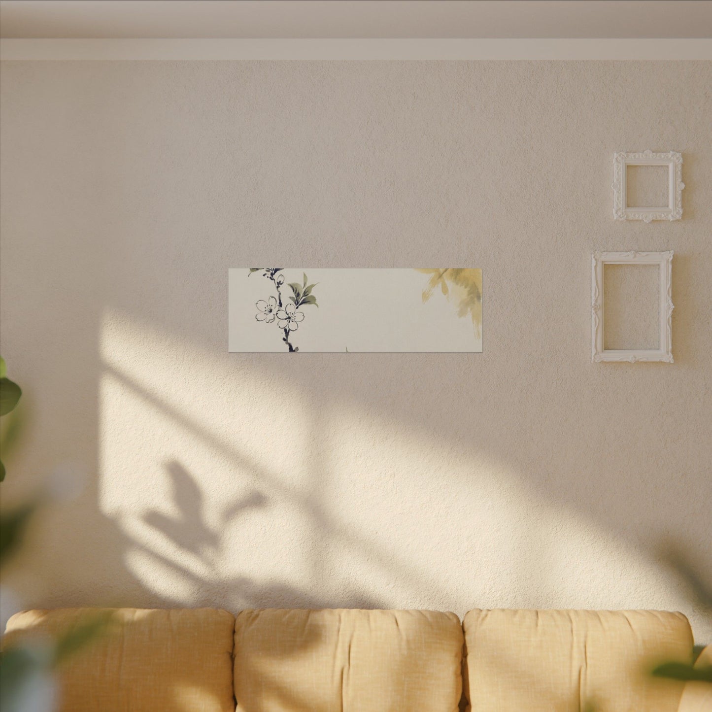 Kanso Cherry Blossom Canvas Art - Zen Sumi E