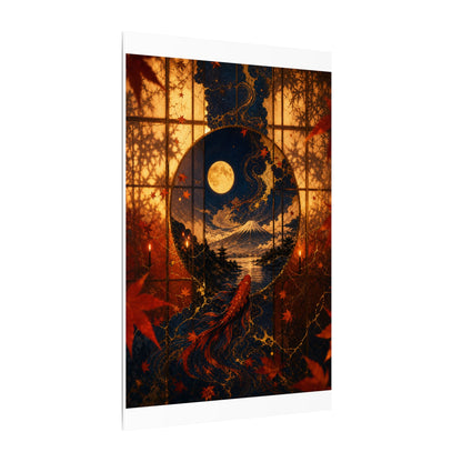 Beautiful Shoji Screen Canvas Art - Gold Vein Kintsugi