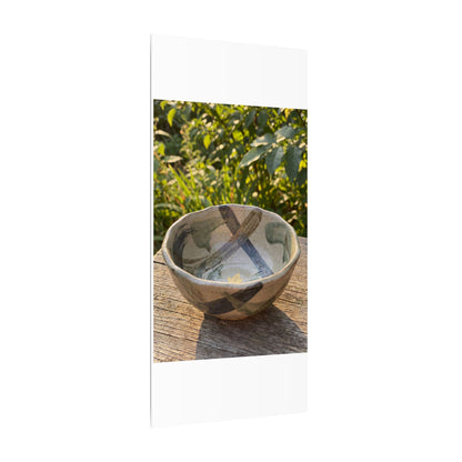 Earthy Ceramic Bowl Canvas Art - Japanese Pattern Japandi