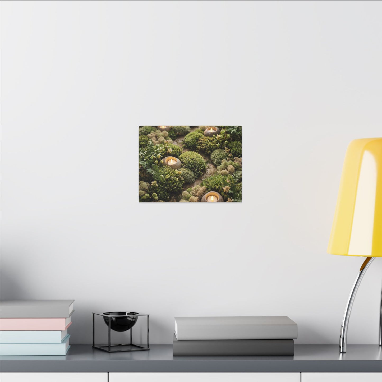 Moss Close Up Japanese Pattern Canvas Art | Neutral Japandi Art