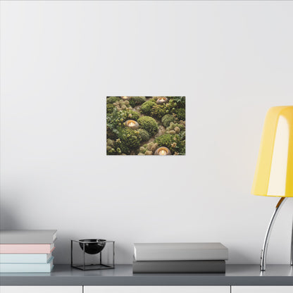 Moss Close Up Japanese Pattern Canvas Art | Neutral Japandi Art