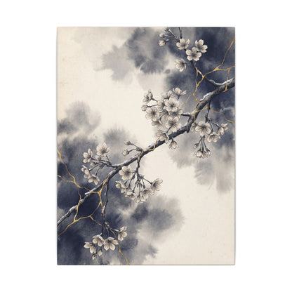 Ma Cherry Blossom Canvas Art - Kintsugi Gold Vein