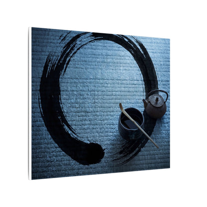 Winter Tea Ceremony Enso Canvas Art | Peaceful Decor