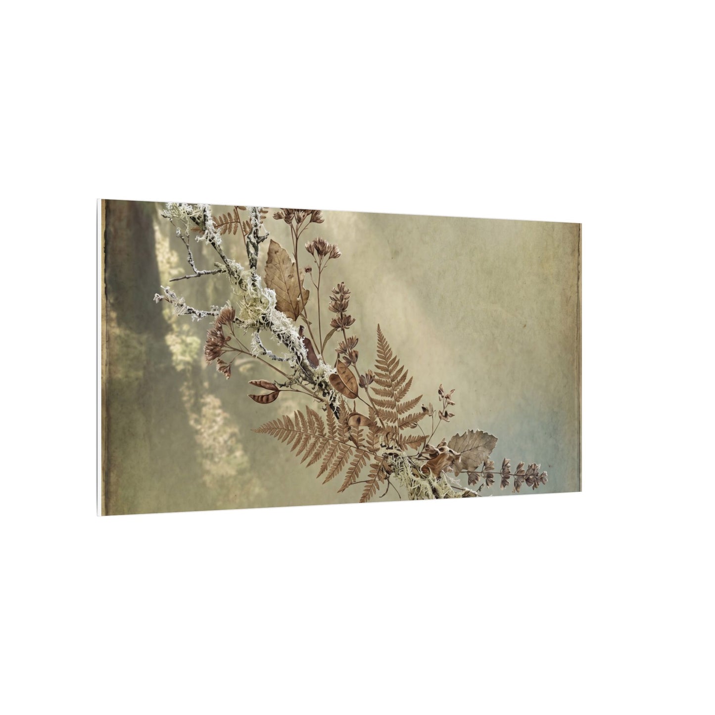 Winter Dried Flowers Forest Whimsy Canvas Art | Earthy Decor