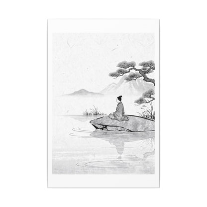 Meditation Harmonious Zen Ukiyo-e Canvas Art