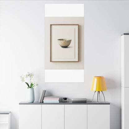 Kintsugi Charcoal Canvas Art