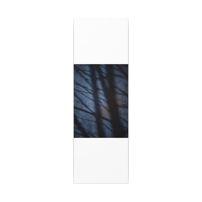 Dark Japandi Shadow Play in Moonlight | Moody Minimal Canvas Art