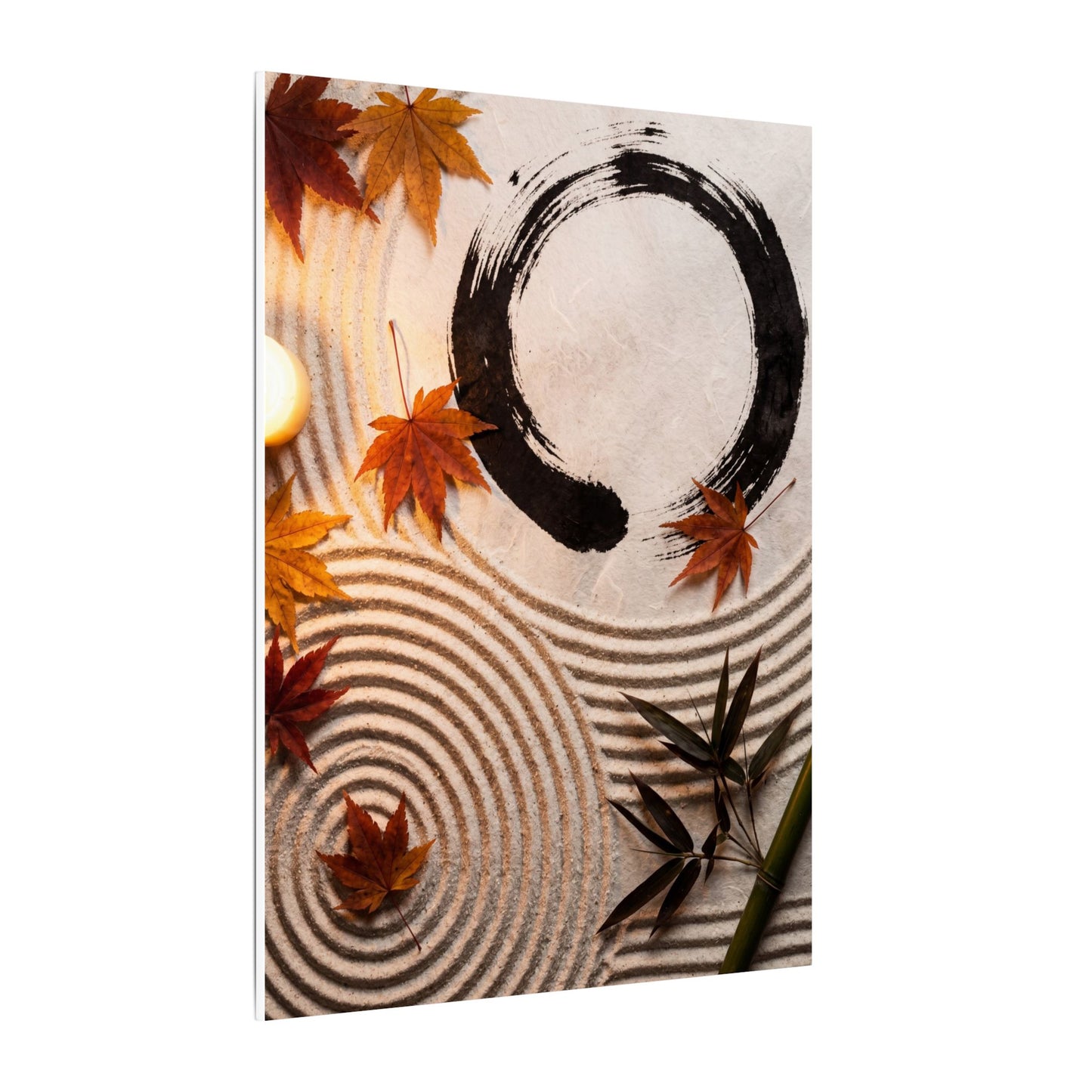Tranquil Rock Garden Canvas Art - Enso Zen
