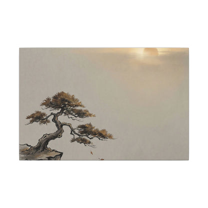 Pine Tree Canvas Art | Autumn Zen Karesansui Art