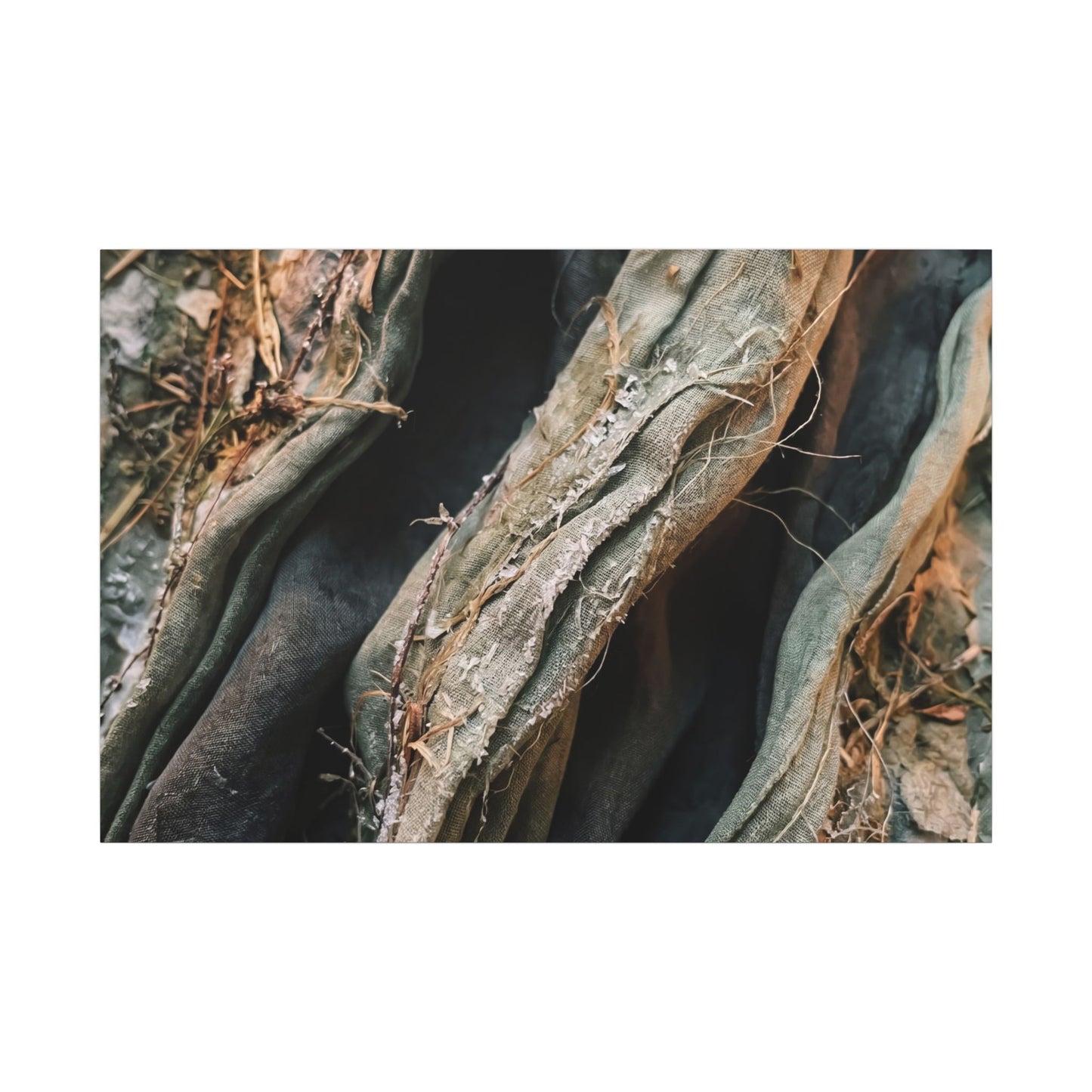 Silk Drape Winter Canvas Art | Japandi Cozy Design