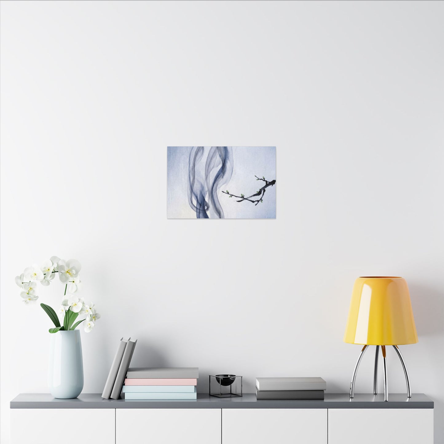 Incense Smoke Spring Canvas Art | Zen Tranquil Design