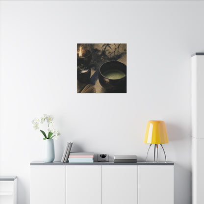 Ma Tea Ceremony Canvas Art - Zen Sumi E