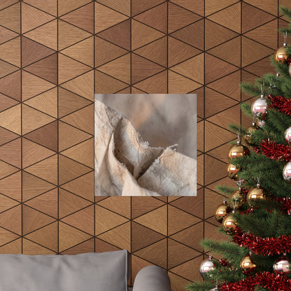 Winter Paper Fold Watercolor Wall Art Print | Elegant Decor