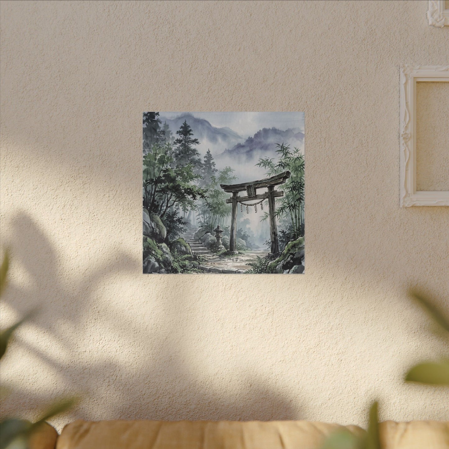 Moonlight Torii Gate Canvas Art - Zen Fukinsei
