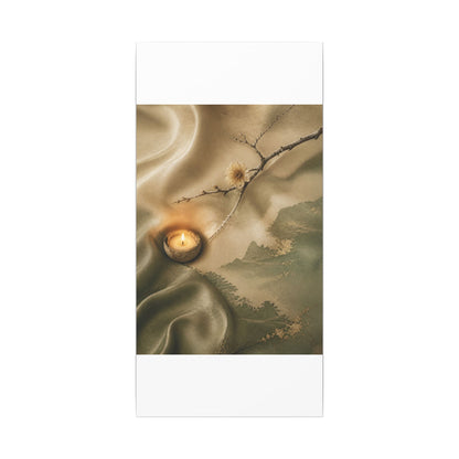 Silk Drape Japanese Pattern Canvas Art | Warm Japandi Art