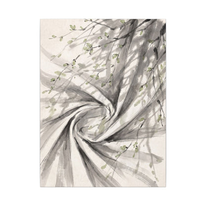 Silk Drape Spring Canvas Art | Zen Contemplative Design