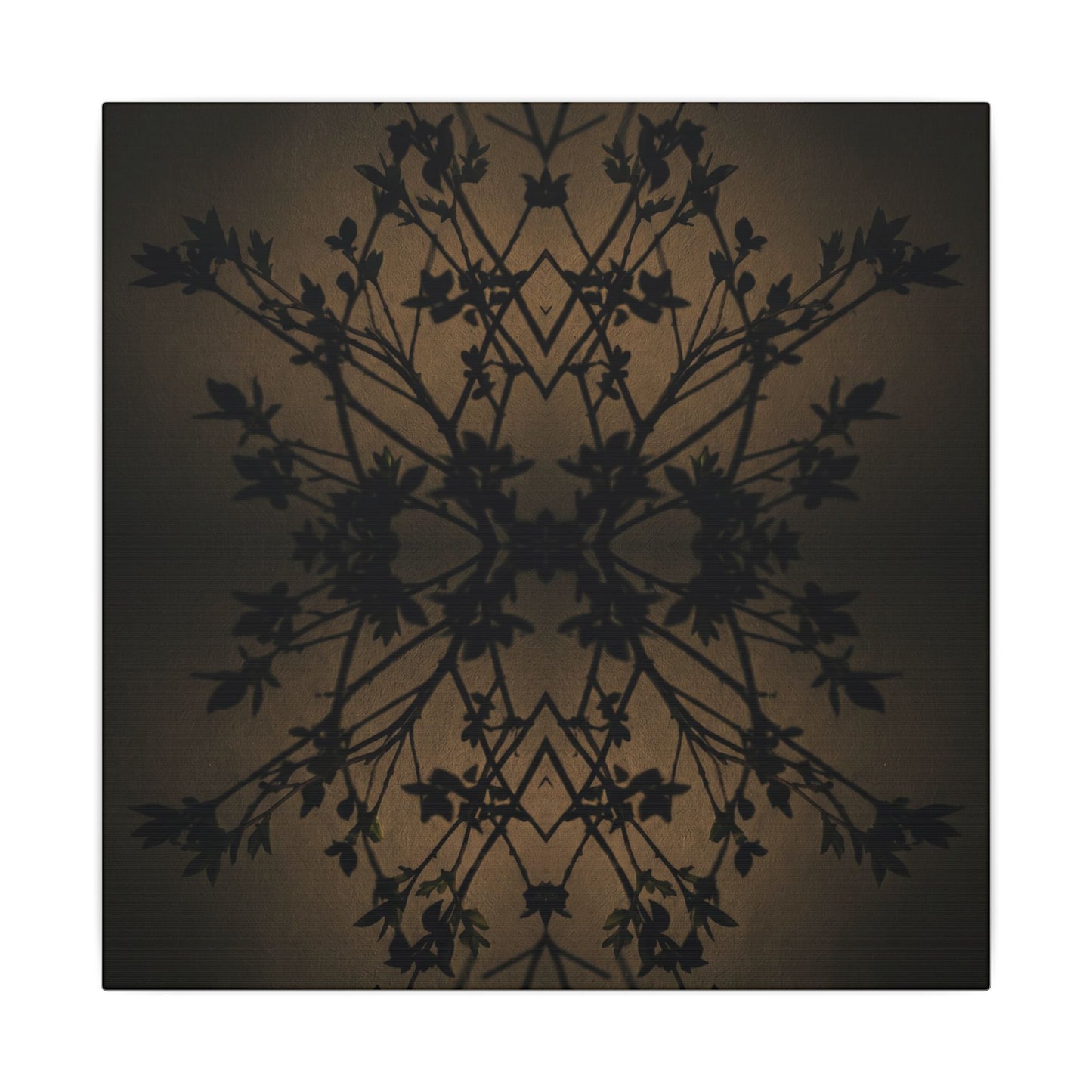 Golden Hour Shadow Play Canvas Art - Dark Japandi Seijaku