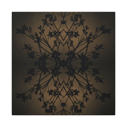 Golden Hour Shadow Play Canvas Art - Dark Japandi Seijaku