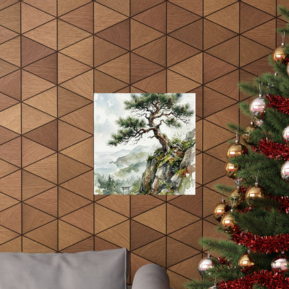 Pine Tree Wall Art Print | Spring Japandi Watercolor Art
