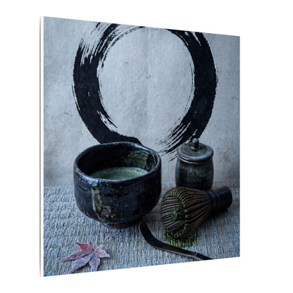 Tea Ceremony Canvas Art | Winter Zen Enso Art